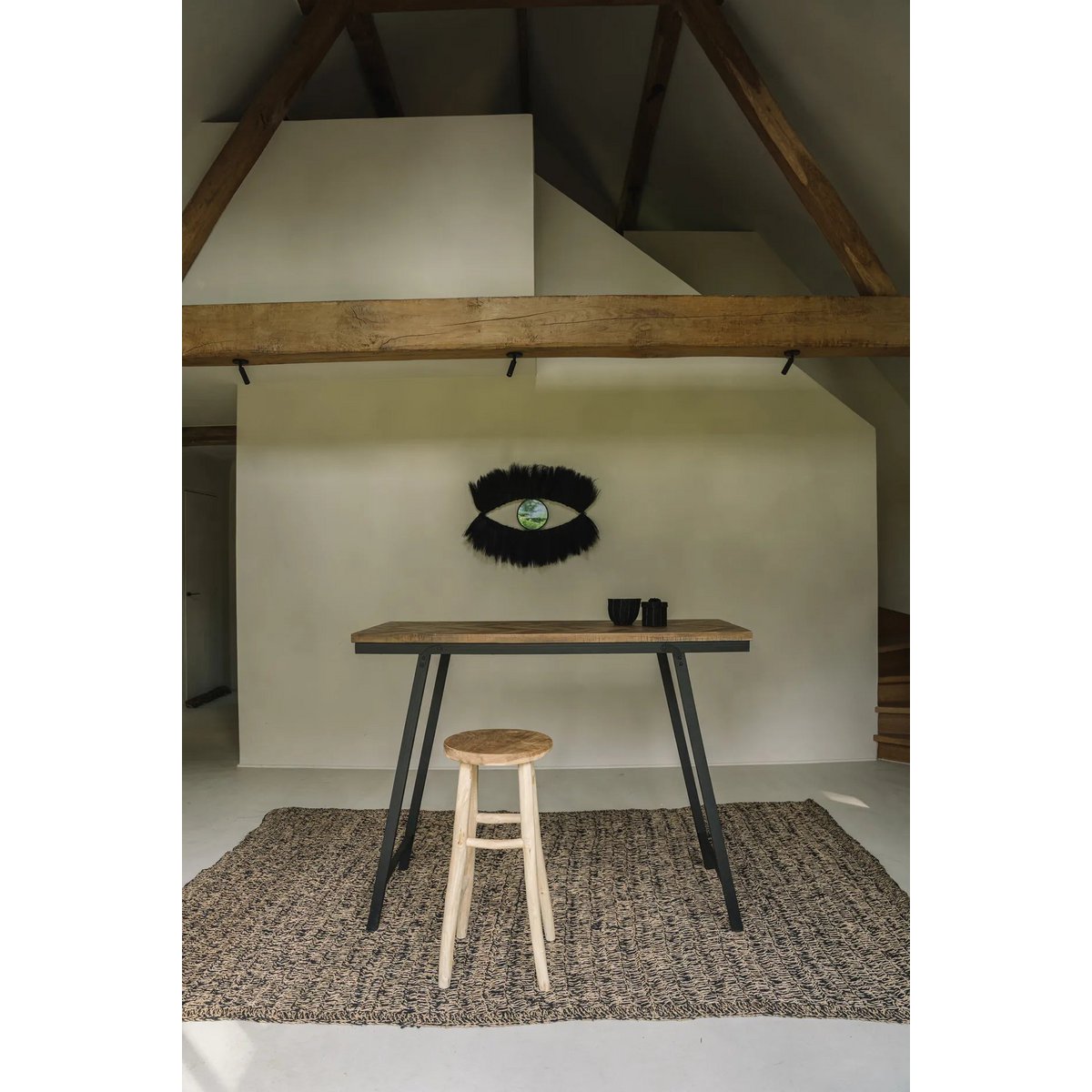 Bazar Bizar - Tapijt 'Seagrass' (Naturel Zwart, 180x240)