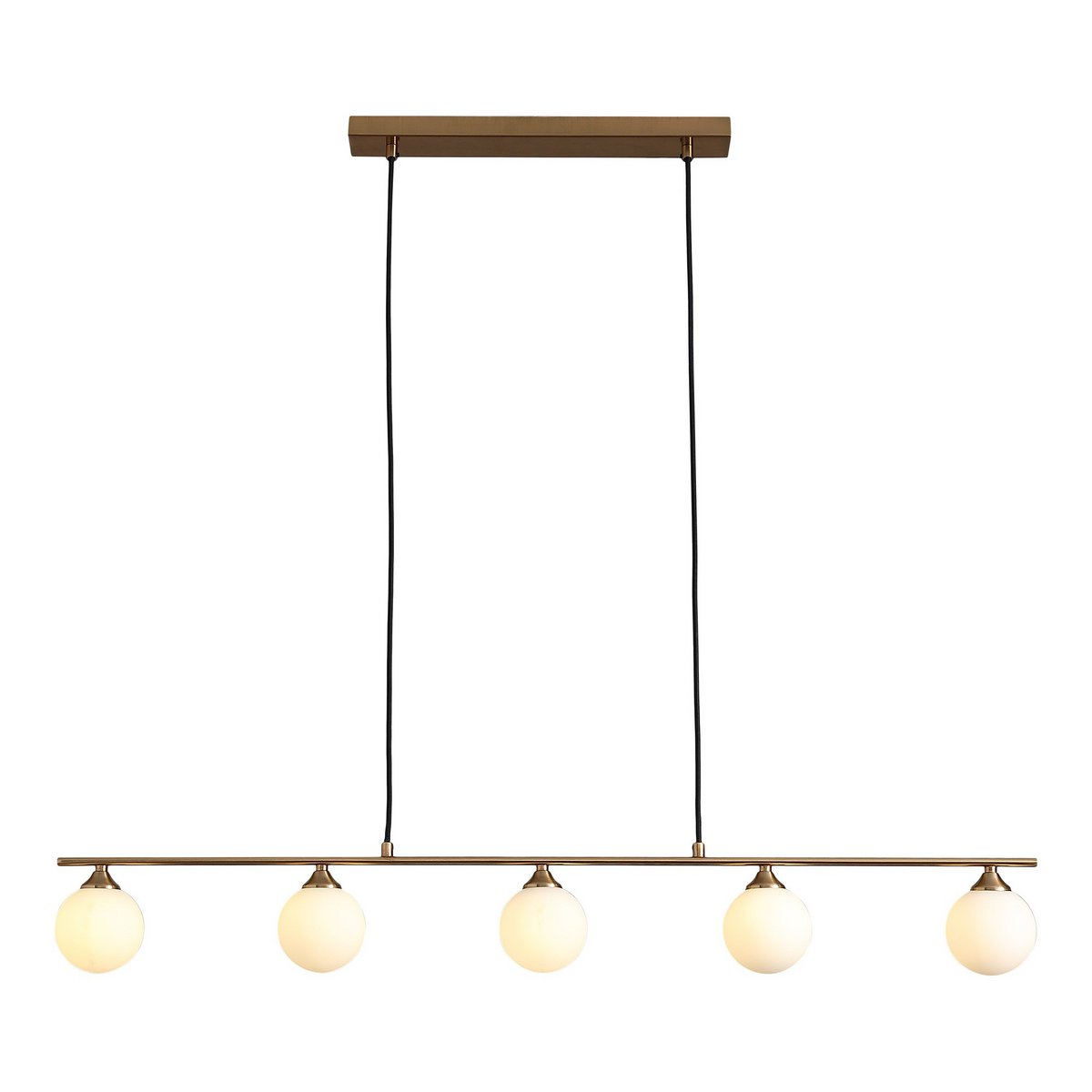 House Nordic - Halifax hanglamp - hanger, messing, stoffen koord van 150 cm