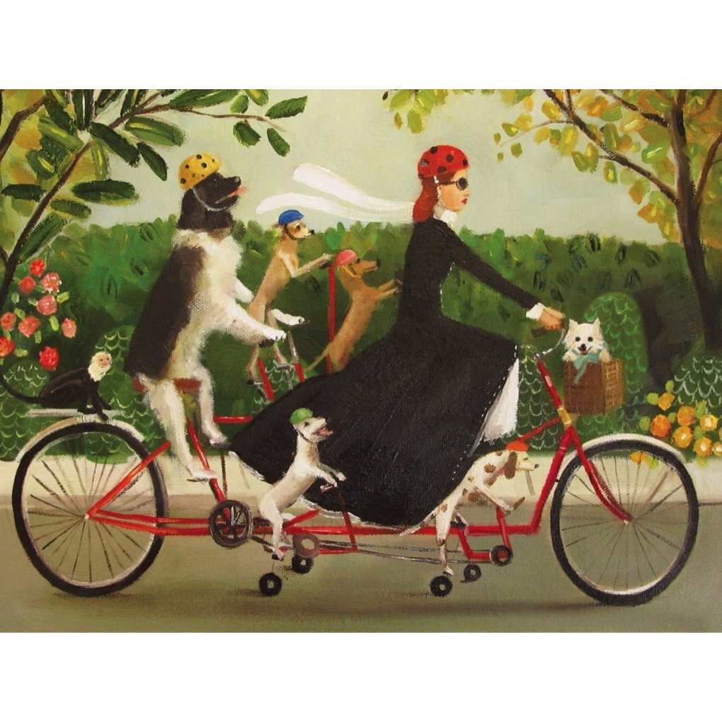 New York Puzzle Company - Puzzle „Miss Moon's Bike“ (1000 Teile)