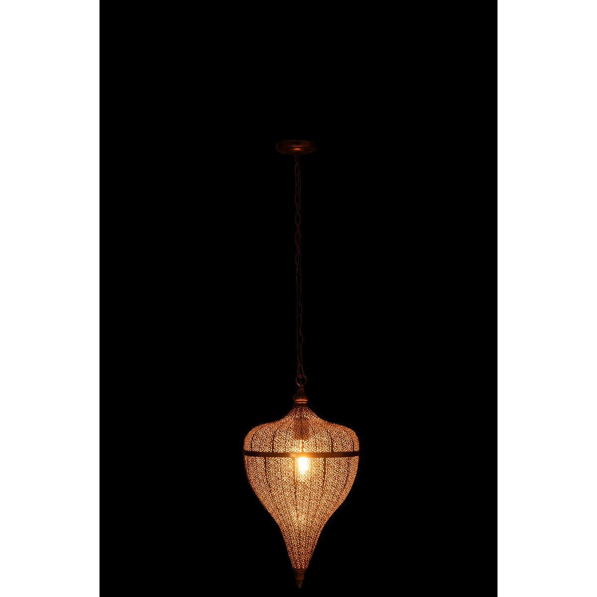 J-Line - Hanglamp Druppel - Metaal - Goud - Large