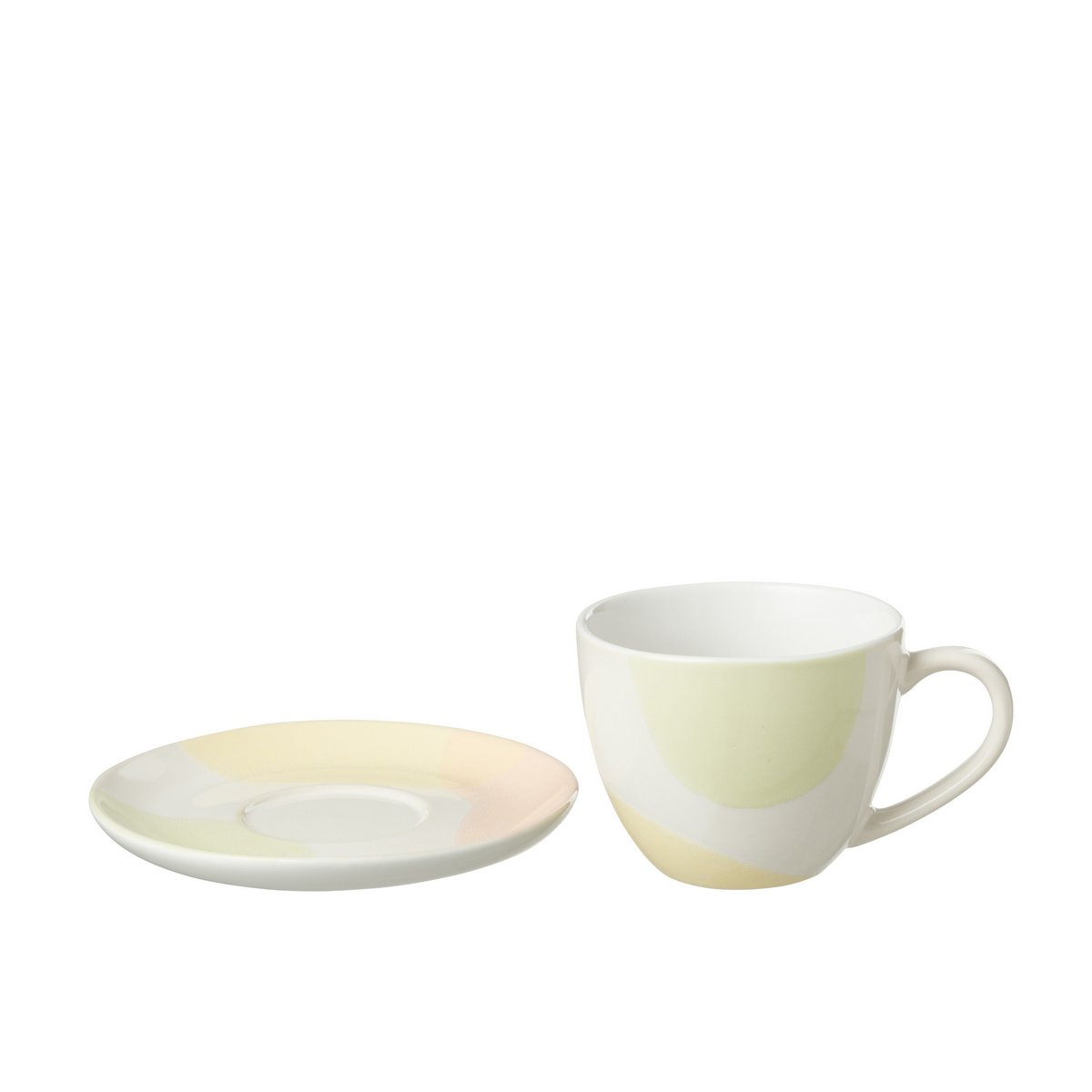 J-Line - Tasse + Assiette Vlel - Porcelaine - Mix