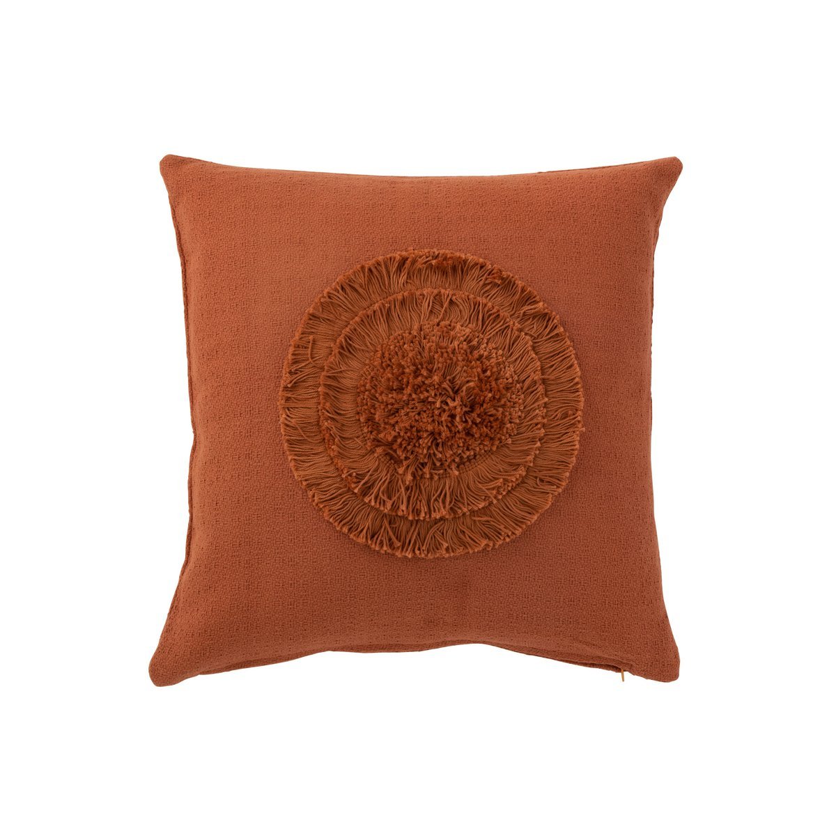 J-Line - Coussin Cercle - Textile - Terre Cuite