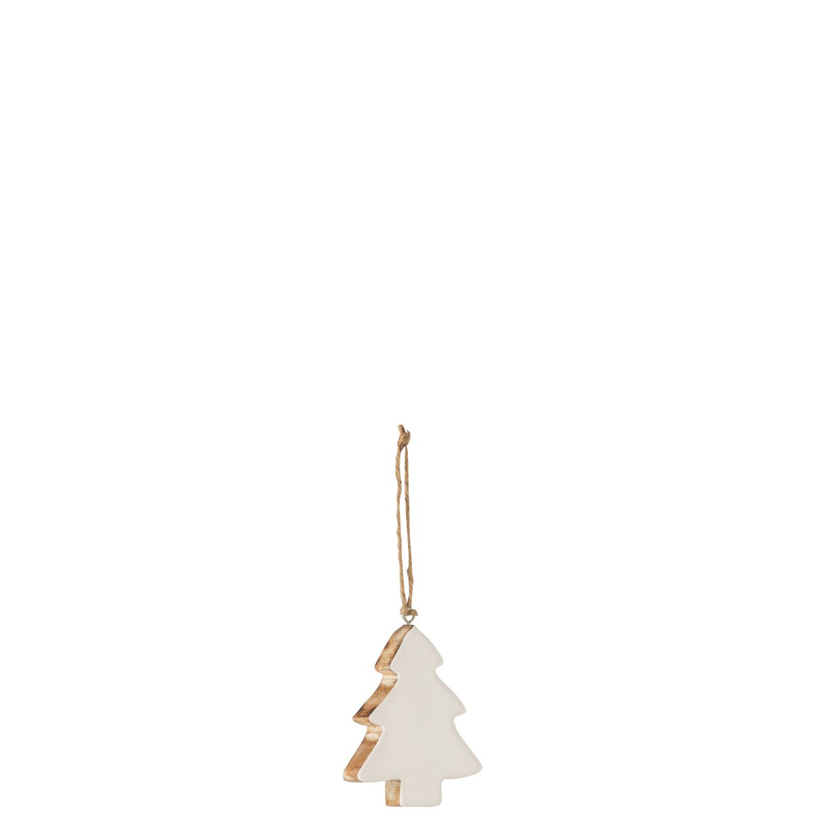 J-Line - Pendentif de Noël 'Sapin de Noël' (Blanc, Taille S)