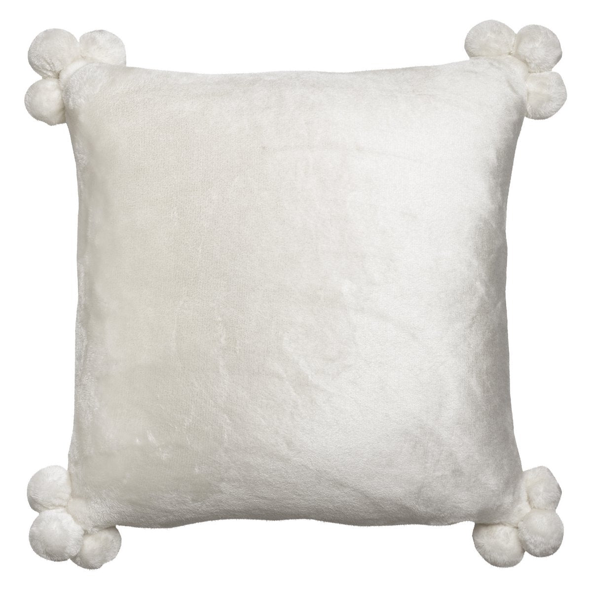 VIVARAISE - Coussin Tender Snow pompons 45 x 45