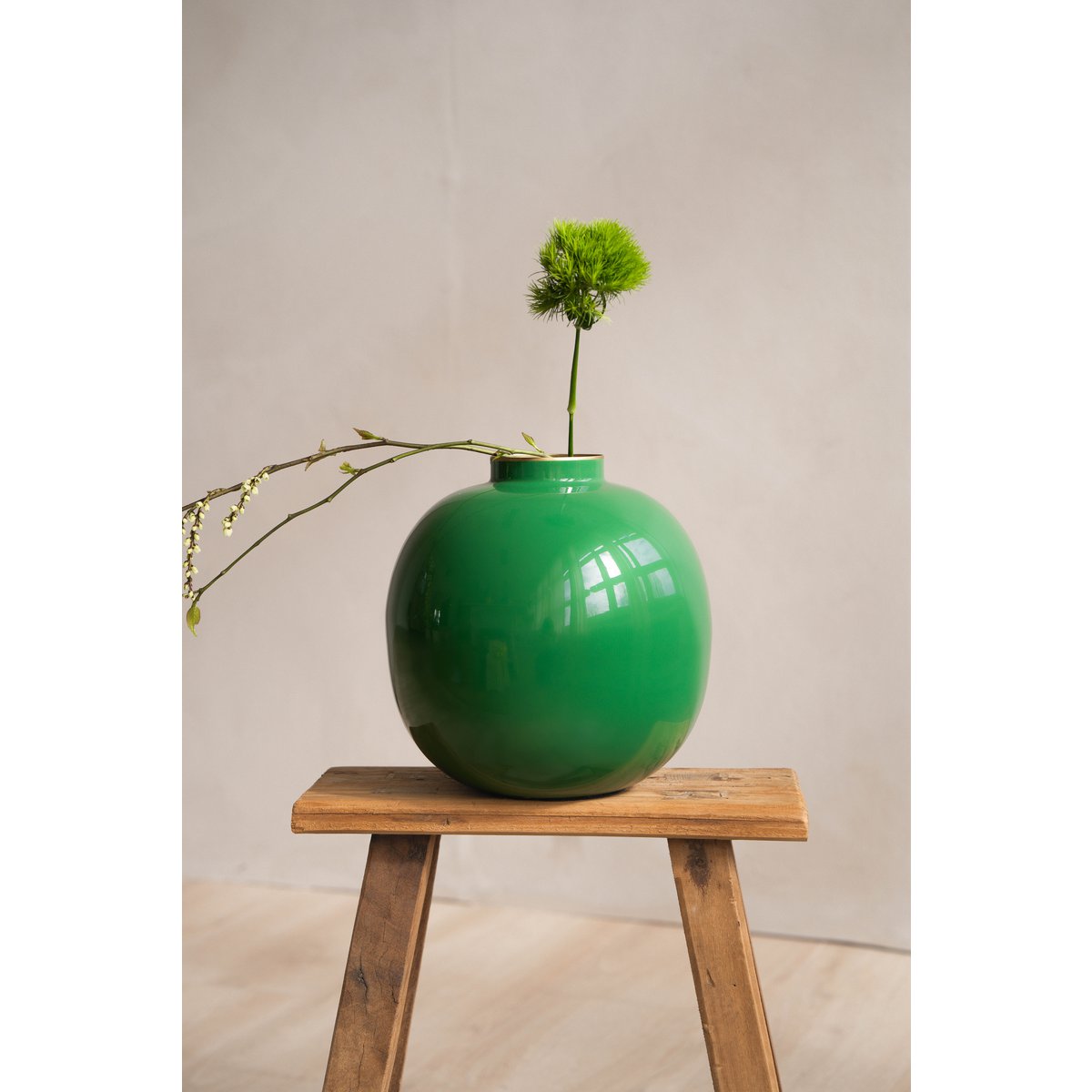 Pip Studio - Vase Metal Green 23cm