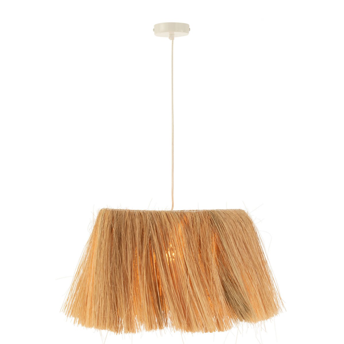 J-Line – Bahamas Tischlampe – Holz/Gras – Natur