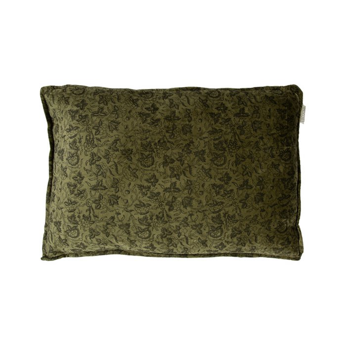 Mme. Bloom - Coussin décoratif en velours 'Sonia' (60cm x 40cm, Mousse)