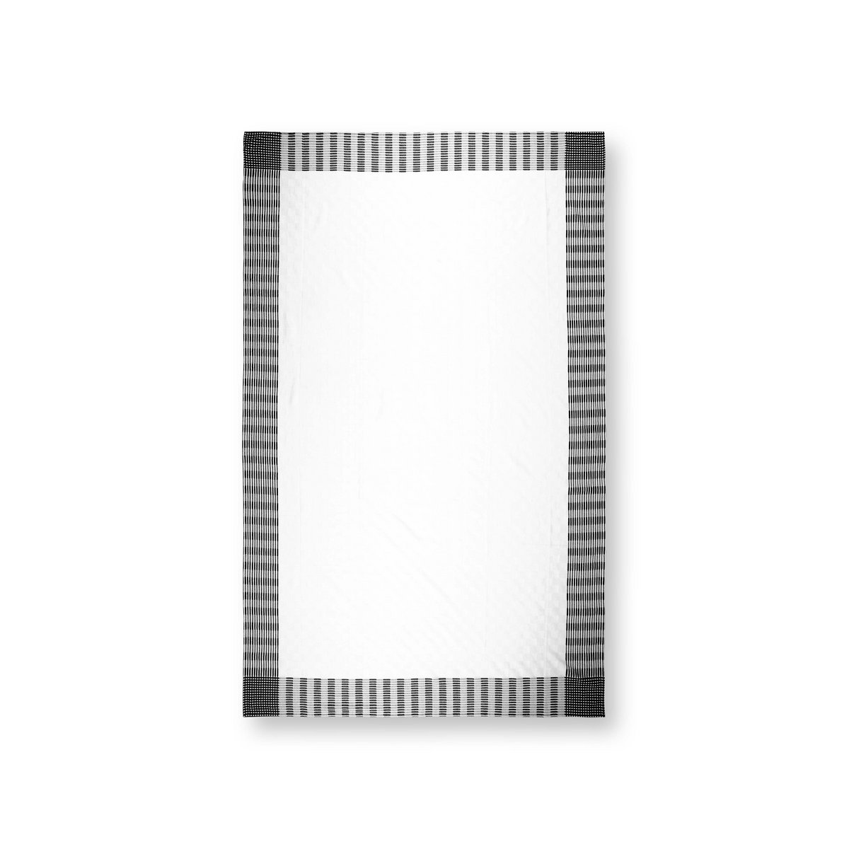 vtwonen - Tafelkleed van katoen 'Square' (Wit-Zwart, 150x250cm)
