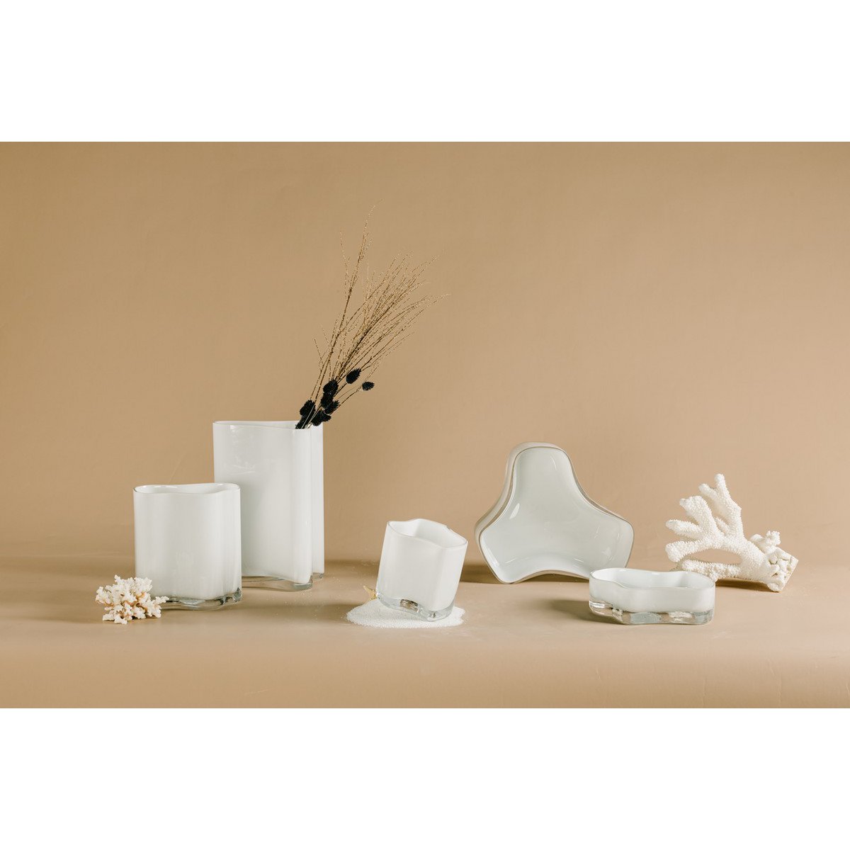 Element Accessories - Nieuw modern design grote kom of bord, geïnspireerd op CORAL en Aalto, COR08WH