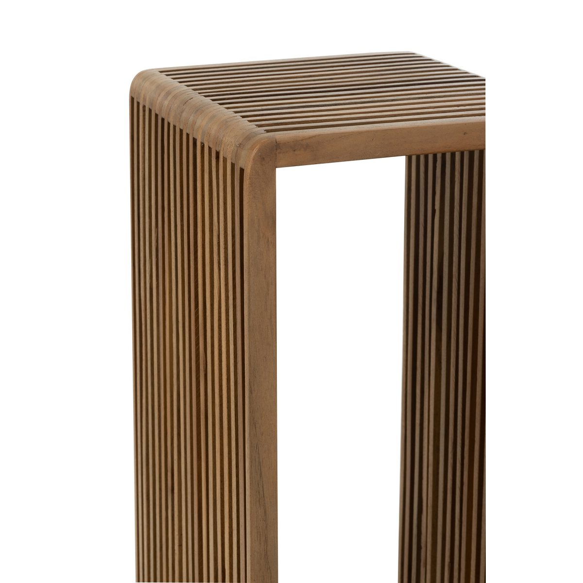 J-Line – Beistelltische Cube Recyceltes Teakholz – Holz Natur