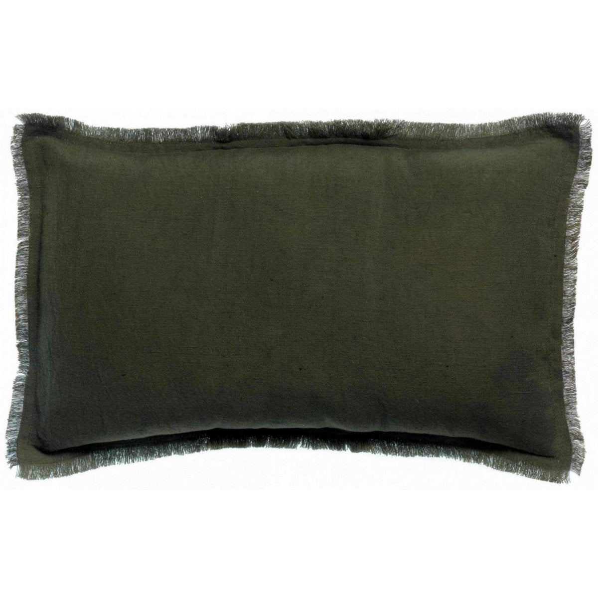 VIVARAISE - Coussin uni Laly Olive 30 x 50