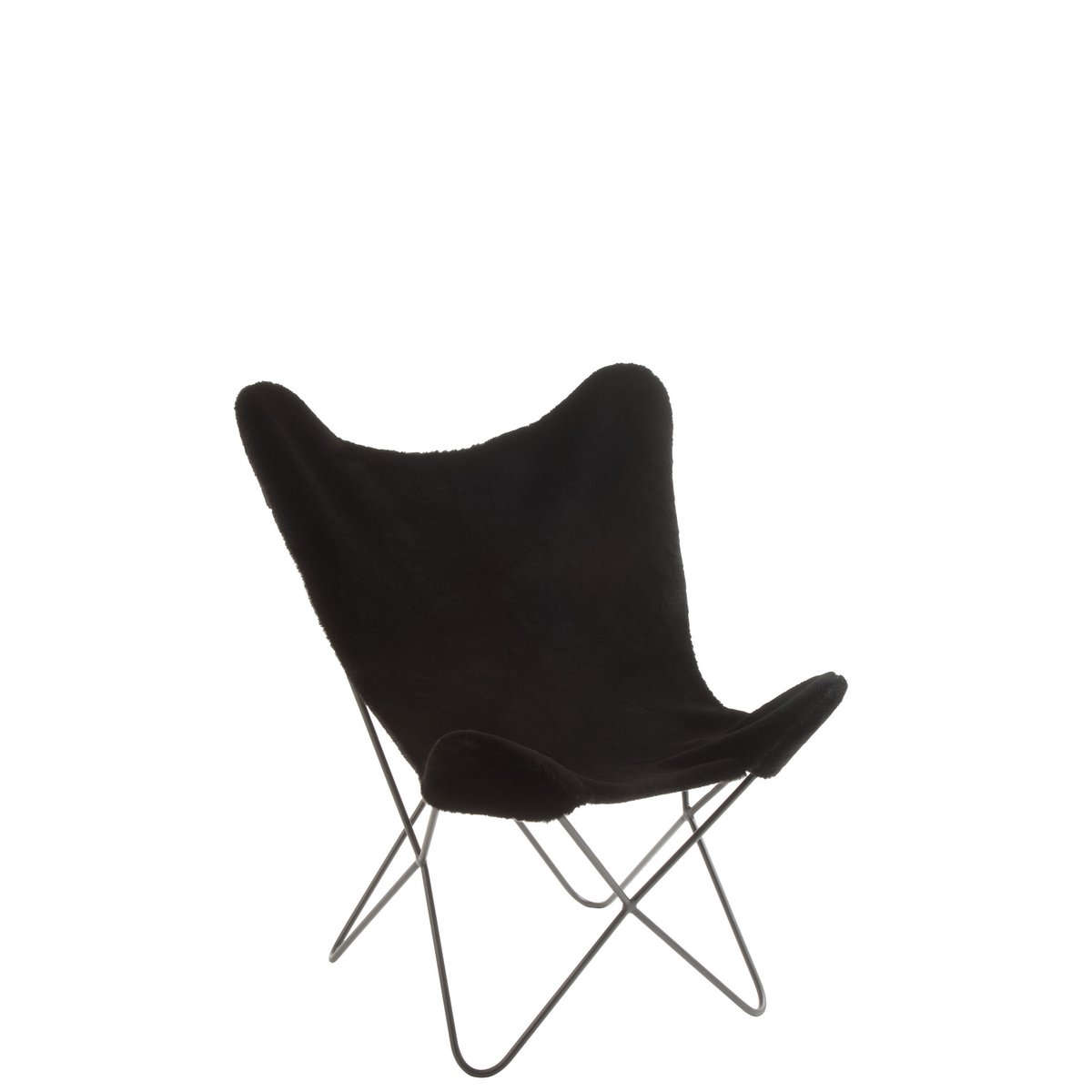 J-Line – Bezug Butterfly Chair Cutie – Kunststoff – Schwarz