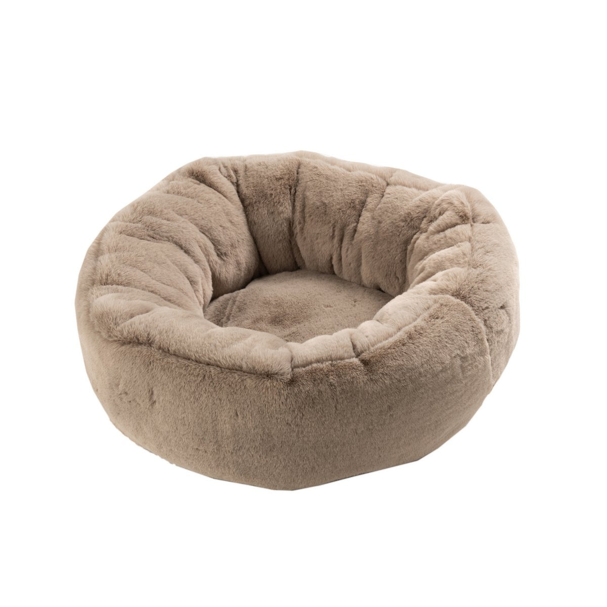 J-Line - Lit rond pour chat - Textile - Gris clair