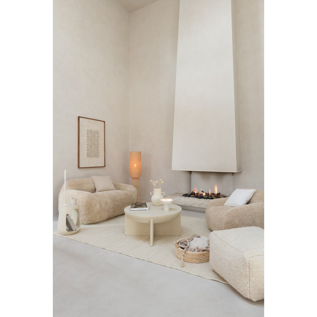 J-Line - Lampe Room Lin/Bambou Naturel