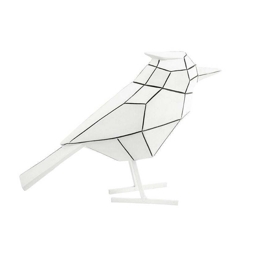 Present Time - Decoratief beeld Bird Grote Strepen - PT3608WH