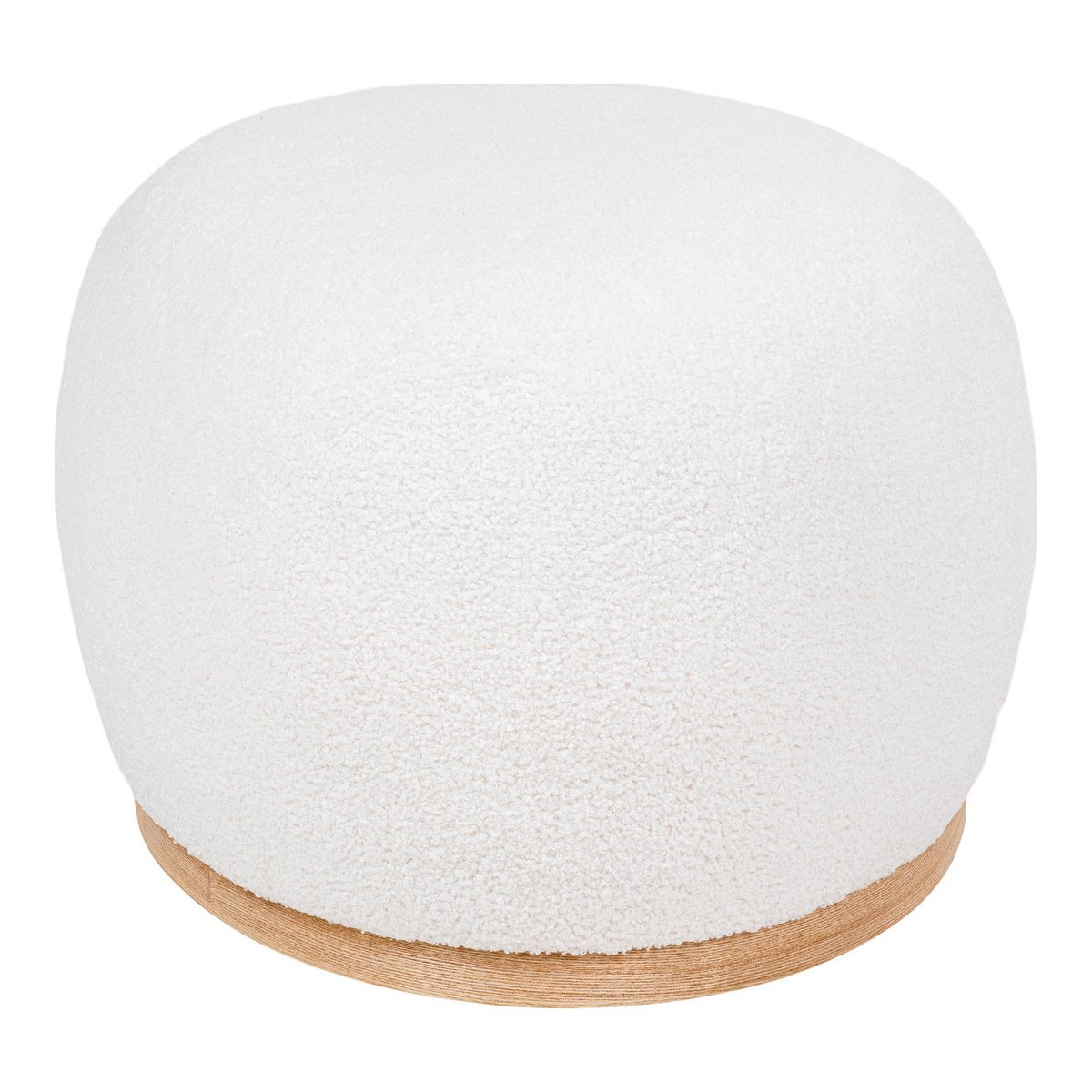 House Nordic - Manhattan Pouf - Pouf, lockig, weiß, 54,5x88,5x36 cm, HN1235