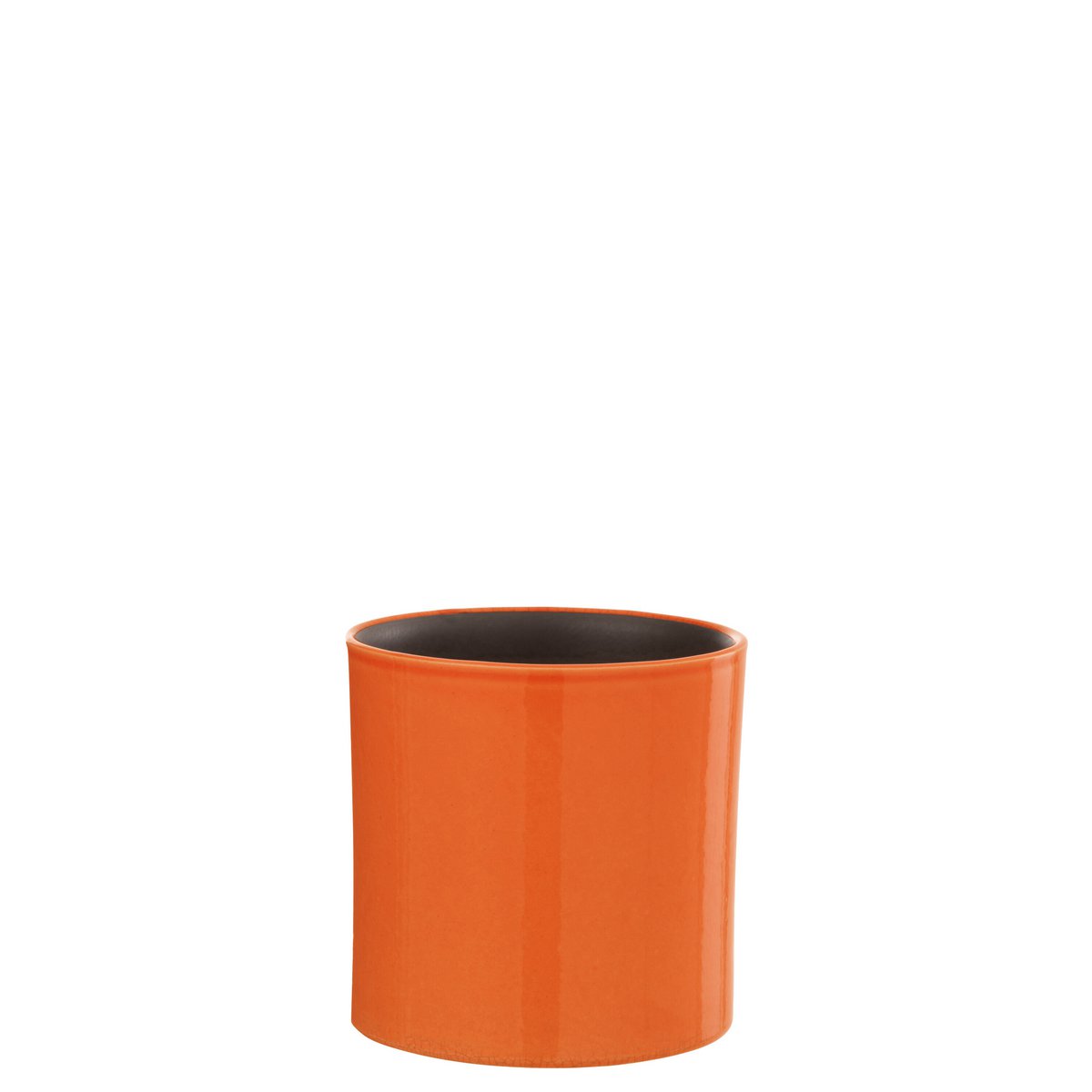 J-Line - Pot de Fleurs Flek - Céramique - Orange - Petit - Ø16,50cm