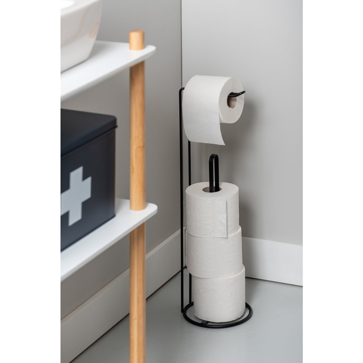 Present Time - Toiletrolhouder Wired - PT4056BK