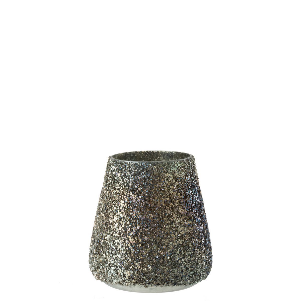 J-Line – Lantern Glitter – Glas – Dunkelgrün – Klein