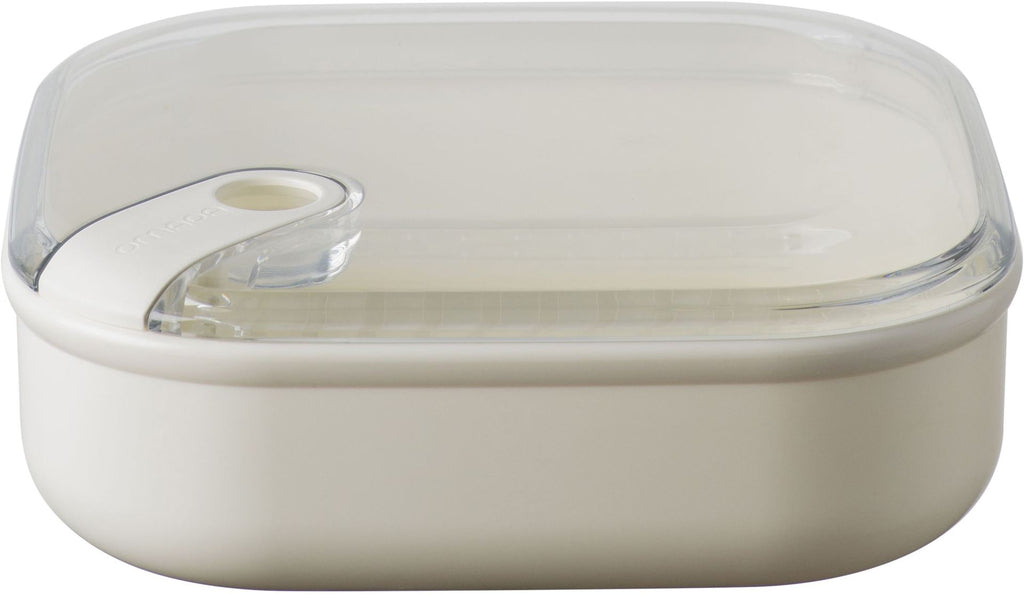 Omada - Lunchbox 'Pull Box' (Vierkant, Laag, 1 liter, Wit)
