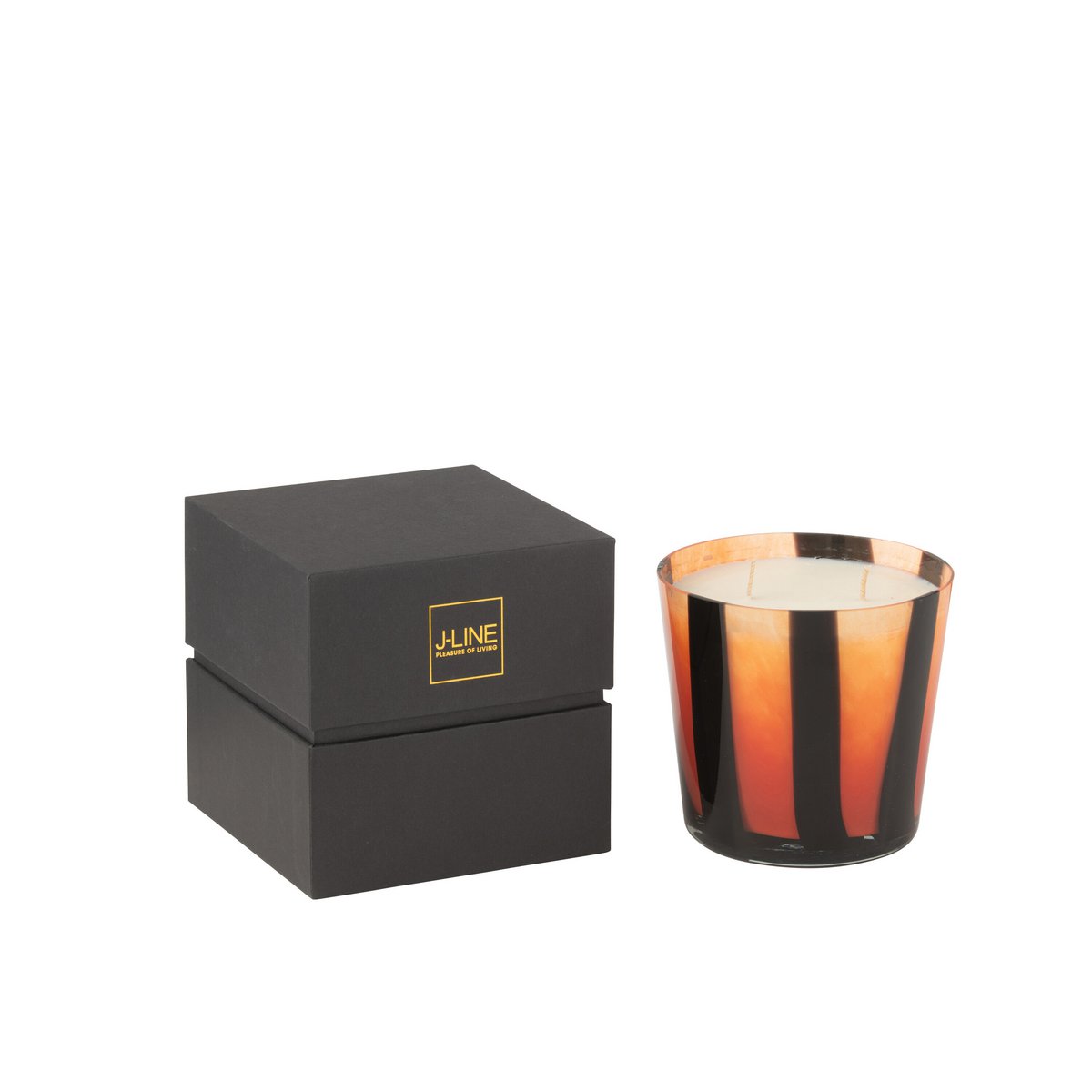 J-Line - Bougie parfumée Noa Stripes Orange Small-50U