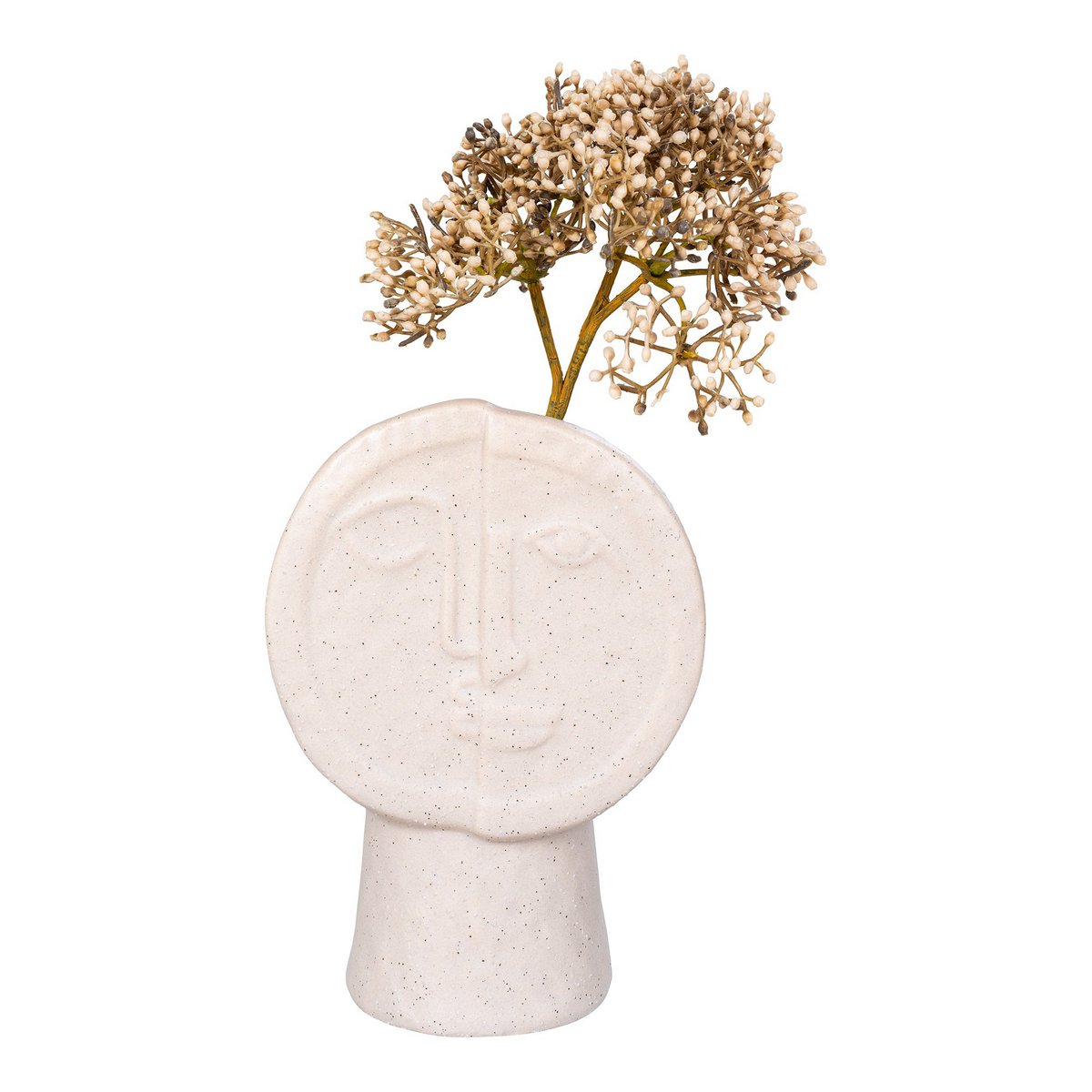 House Nordic - Vase - Vase, céramique, beige, 12x7,5x17,5 cm