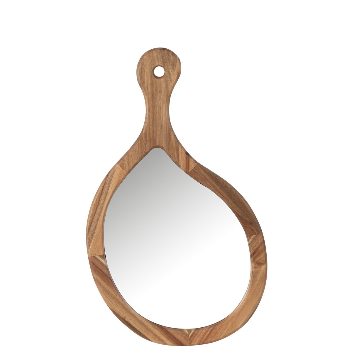 J-Line - Palette Miroir - Bois/Verre - Naturel - Grand