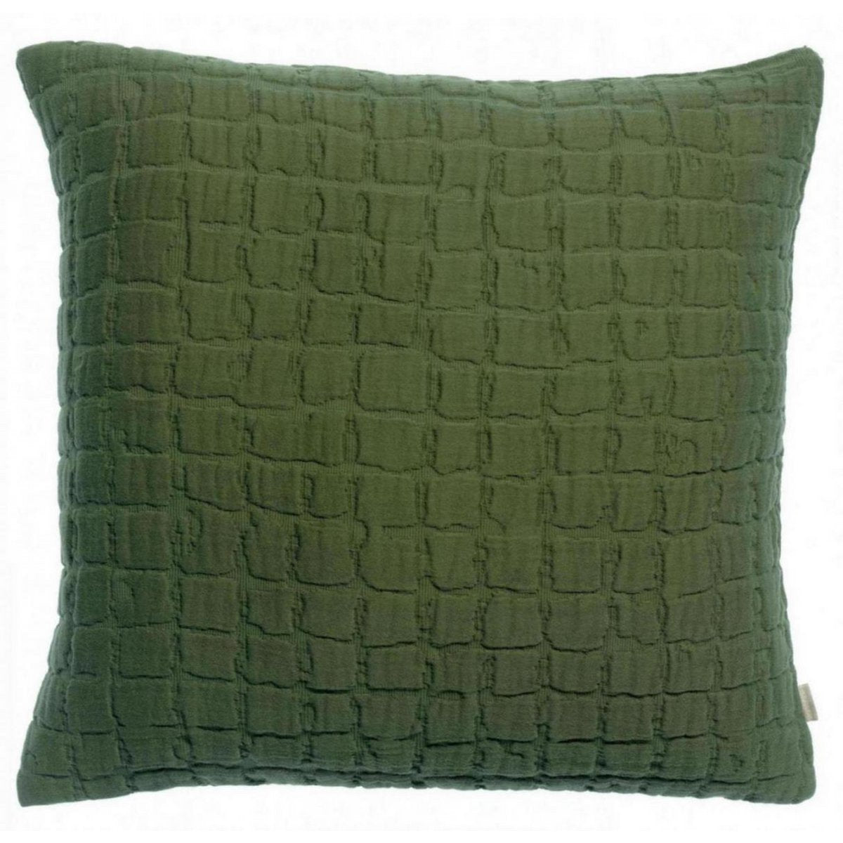 VIVARAISE - Coussin stonewashed Swami Olive 45 x 45