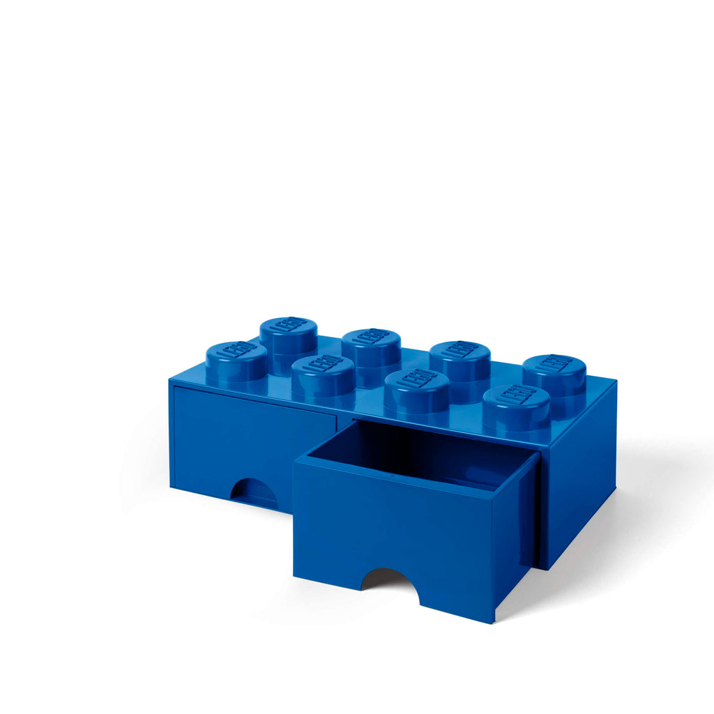 Lego - Opbergbox 'Brick 8' (Met twee lades, Blauw)