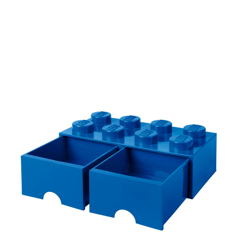 Lego - Opbergbox 'Brick 8' (Met twee lades, Blauw)