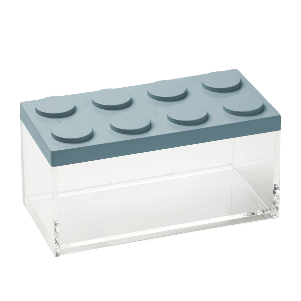 Omada - Opbergbox 'Brickstore' (1.5 liter, Laag, Blauw)