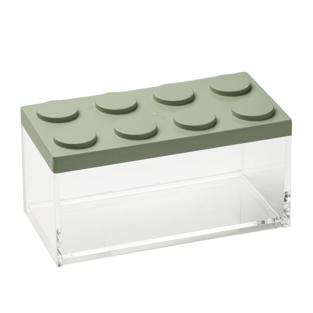 Omada - Opbergbox 'Brickstore' (1.5 liter, Laag, Groen)