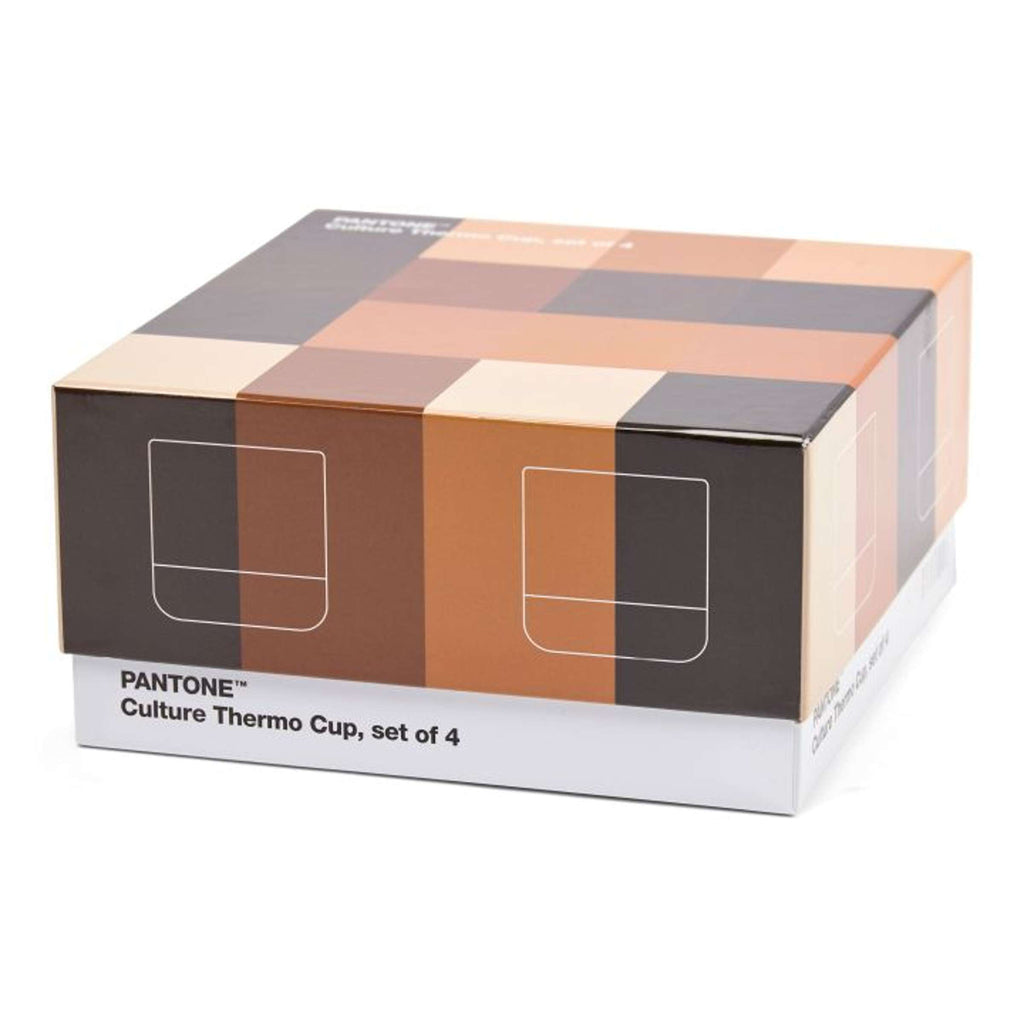 Copenhagen Design - Coffret cadeau de tasses Cortado 'Pantone' (Lot de 4, Double paroi, 170 ml, Culture)