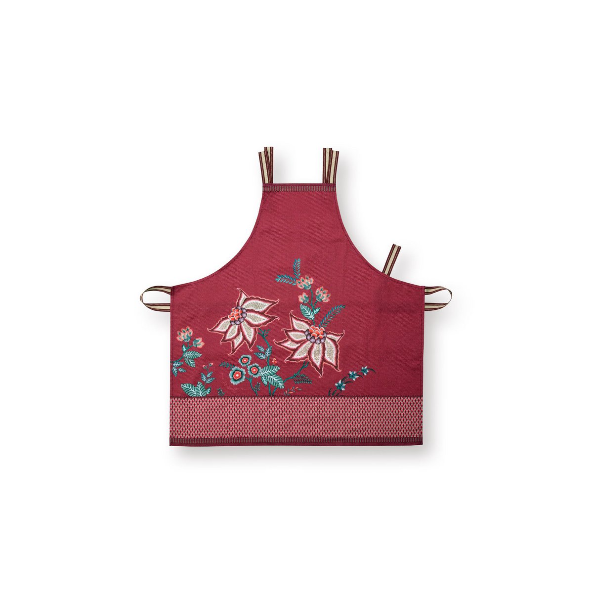 Pip Studio - Apron Flower Festival Dark Pink 85x88cm