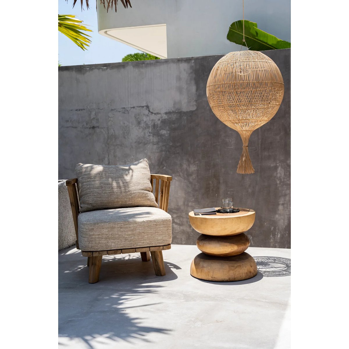 Bazar Bizar - Vloer- en hanglamp 'Wonton' (Naturel)