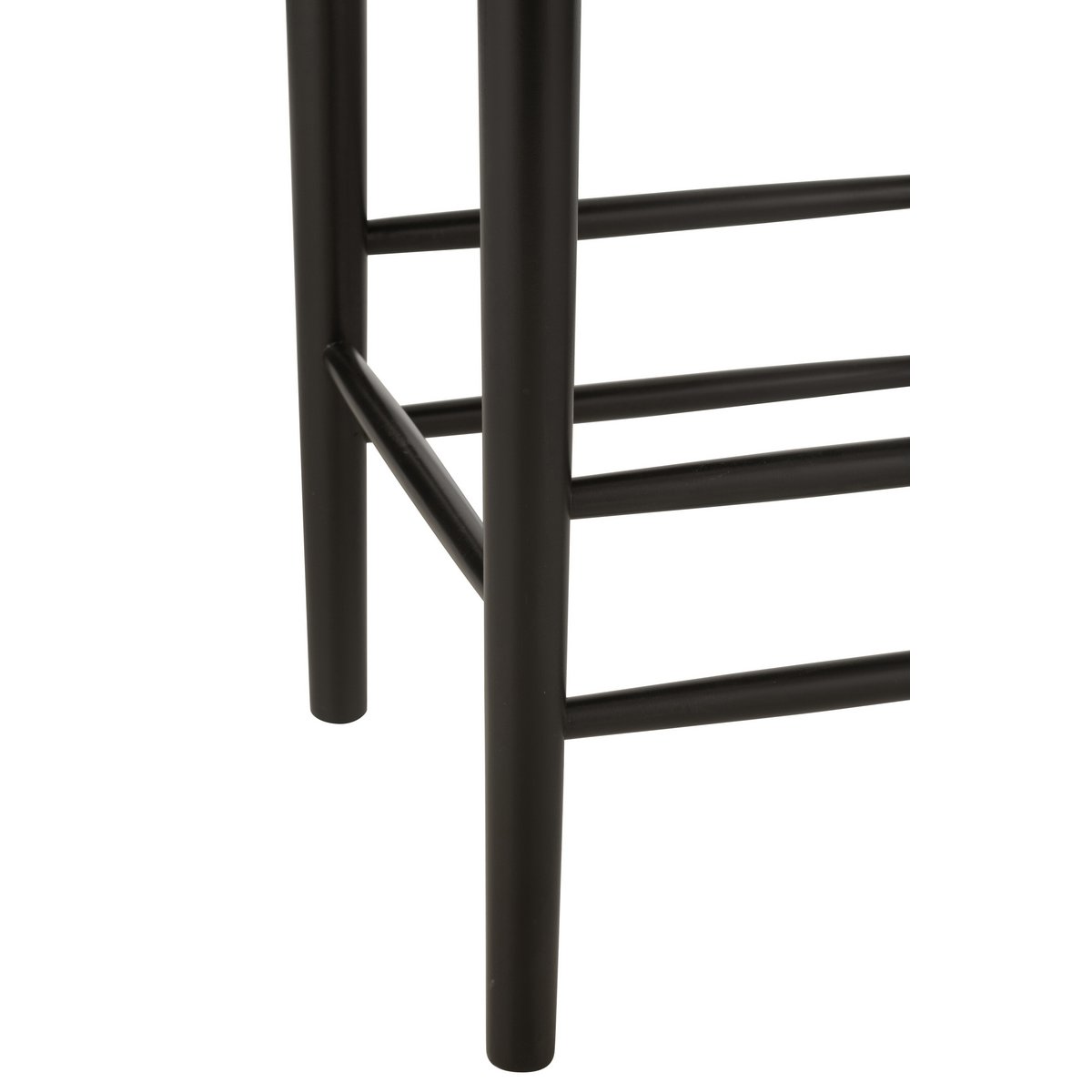 J-Line - Tabouret de bar Hêtre Oriental/Corde Noir