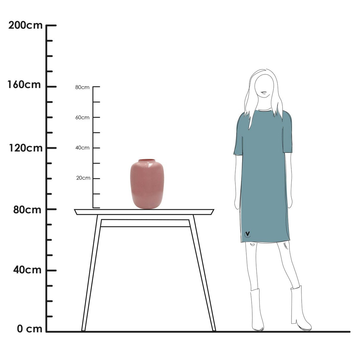 Vase the World - Vaas - Artic pastel pink