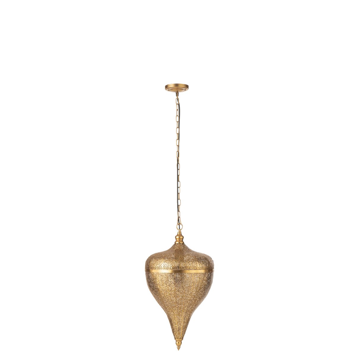 J-Line - Lampe Suspendue Drop - Métal - Or - Grand