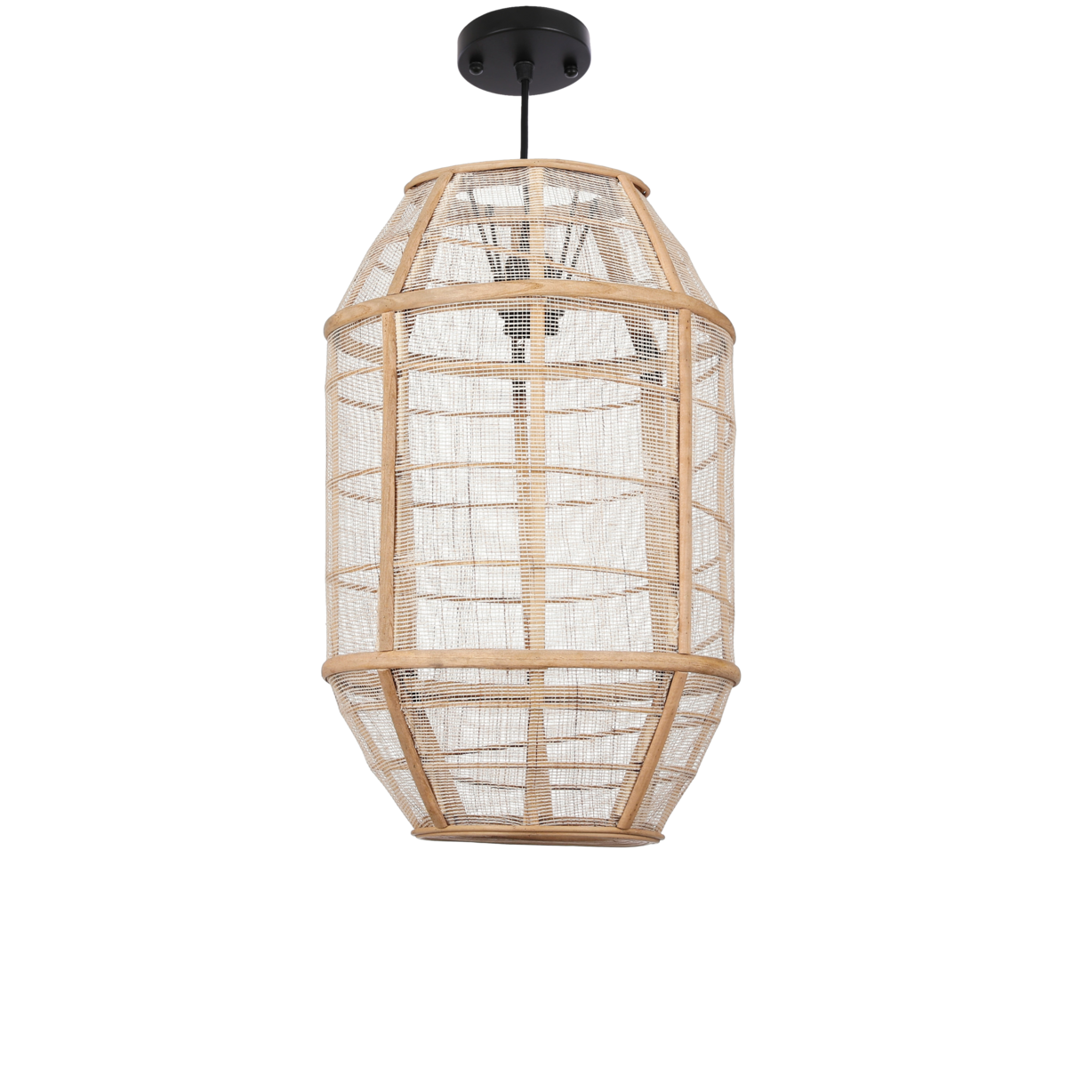 Mica Decorations - Pella Hanglamp - H46 x Ø29 cm - Linnen - Beige