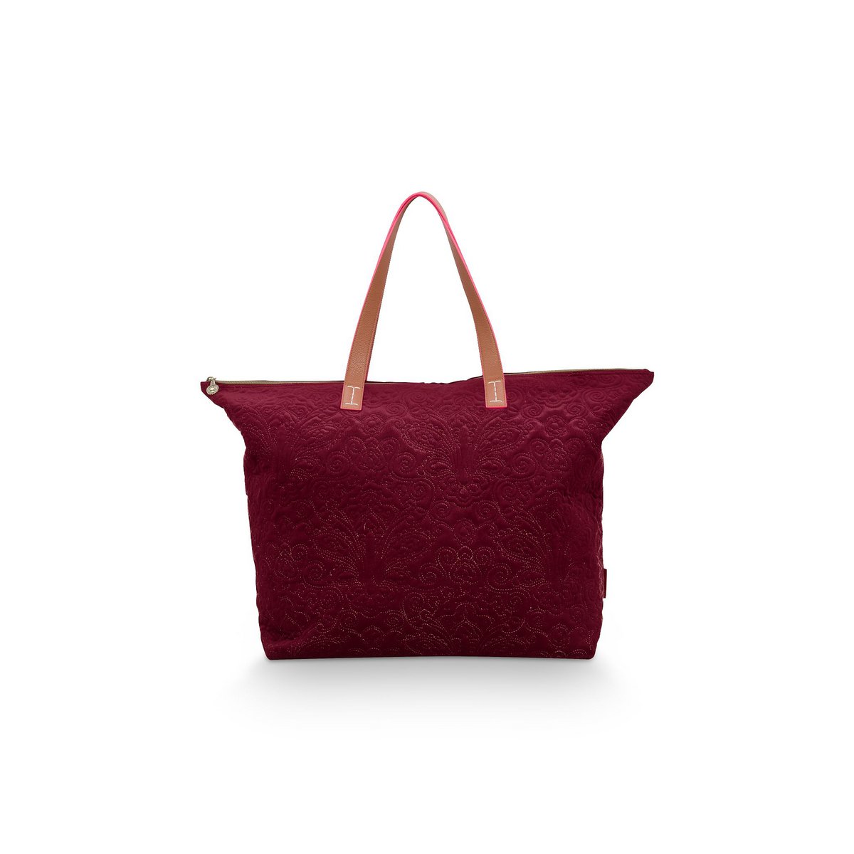 Pip Studio - Cabas Velours Quiltey Days Rouge 66x20x44cm