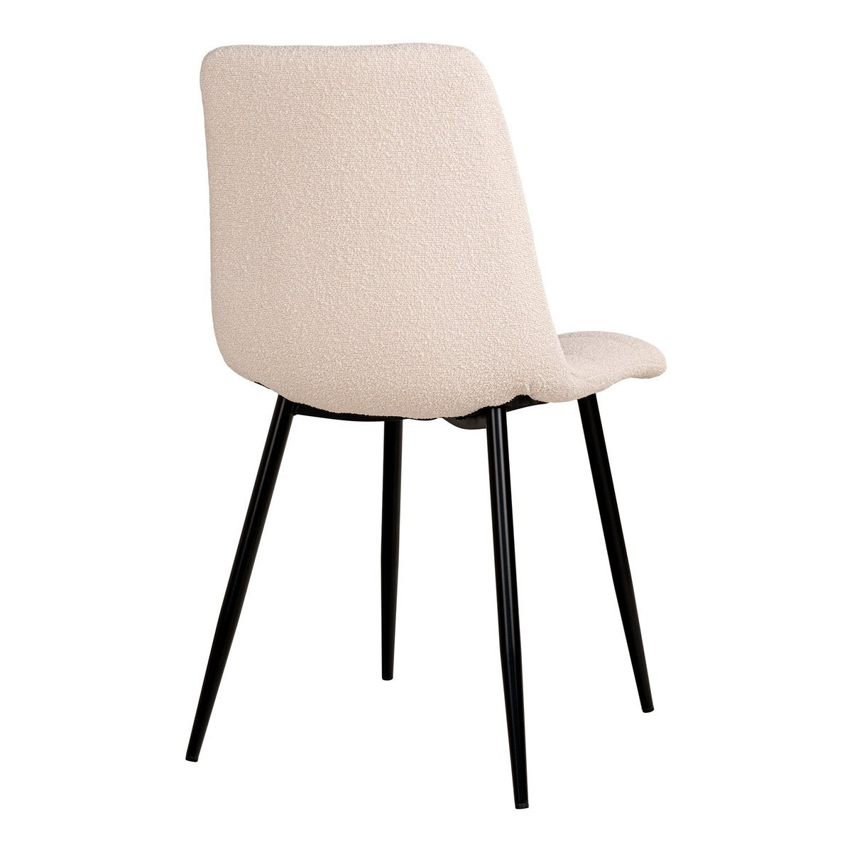 House Nordic - Middelfart Dining Chair - Chaise de salle à manger en boucle, blanche avec pieds noirs, HN1232 - lot de 2