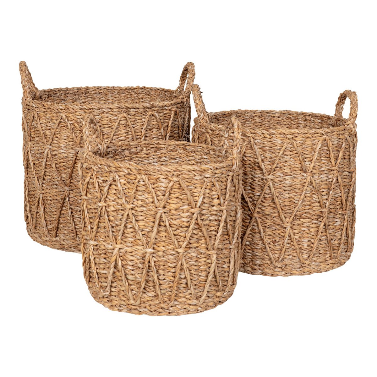 House Nordic - Krabi Basket - Korb, Seegras, natur, 3er-Set