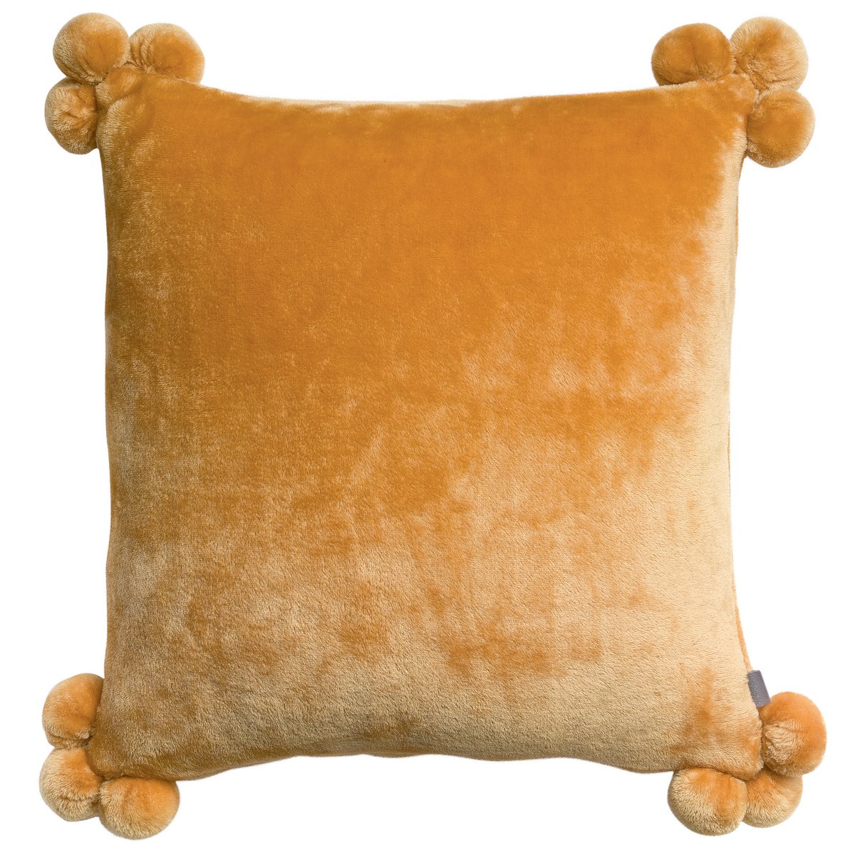 VIVARAISE - Coussin Tendre Pompon Ocre 45 x 45