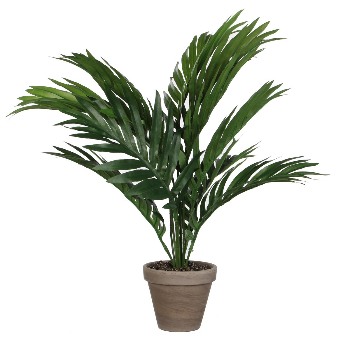 Glimmerdekorationen – Künstliche Areca-Palme im Blumentopf – H45 x Ø60 cm – Grün