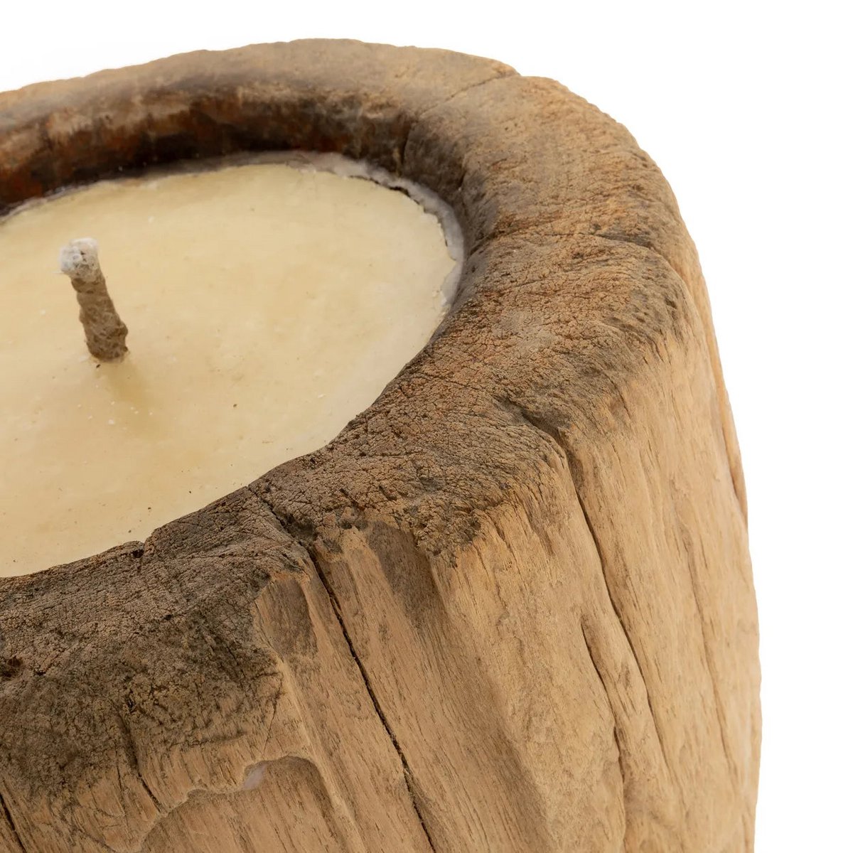 Bazar Bizar - Bougie dans un tronc d'arbre 'Candle Trunk' (Naturel)