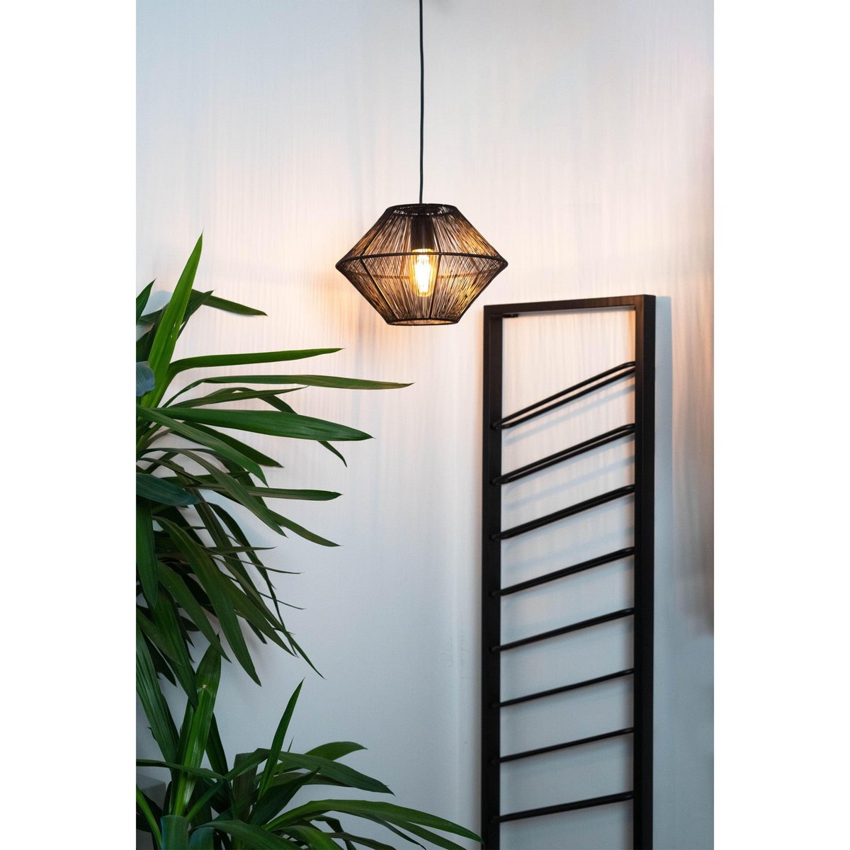 1304 Design - Hanglamp CHARLY mat zwart Ø30x20cm