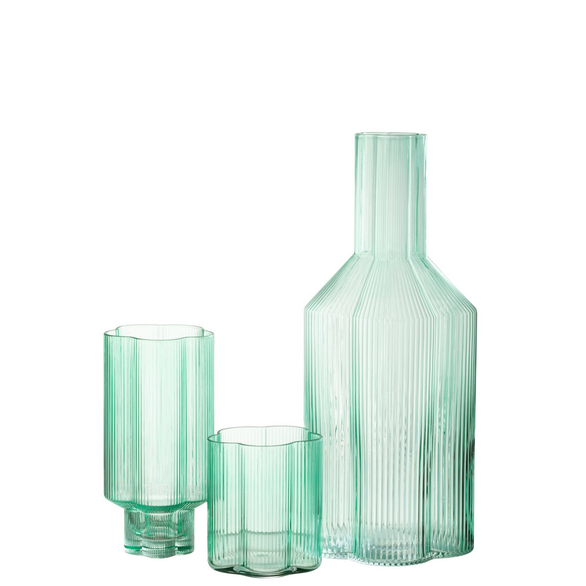 J-Line - Karaffe Fiore - Glas - Aqua