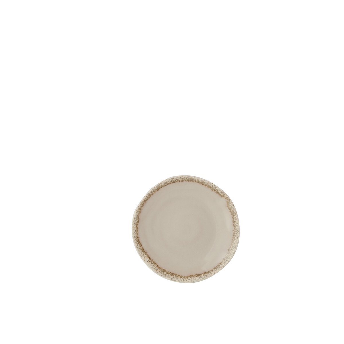 J-Line - Assiette Rugueuse Beige S 14,5x14,5x2,2cm