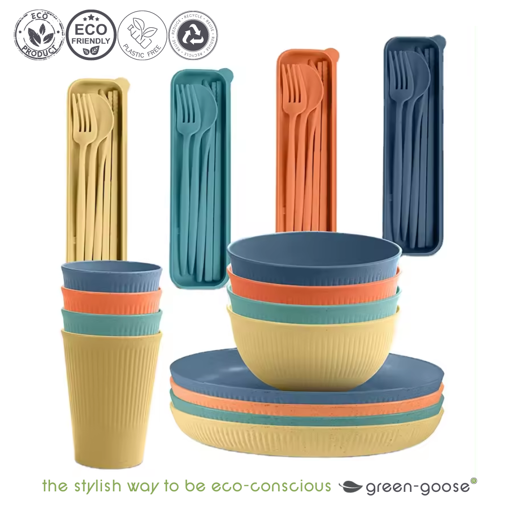 green-goose - Bioplastic Servies - 28-delig