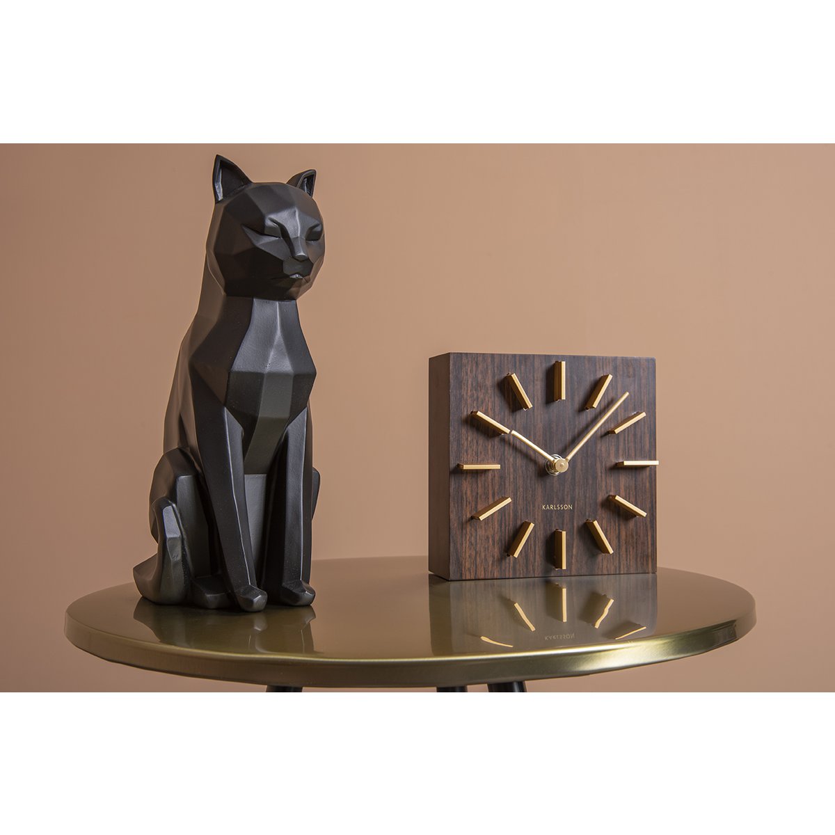 Present Time – Dekorative Statue Origami-Katze sitzend – PT3490BK